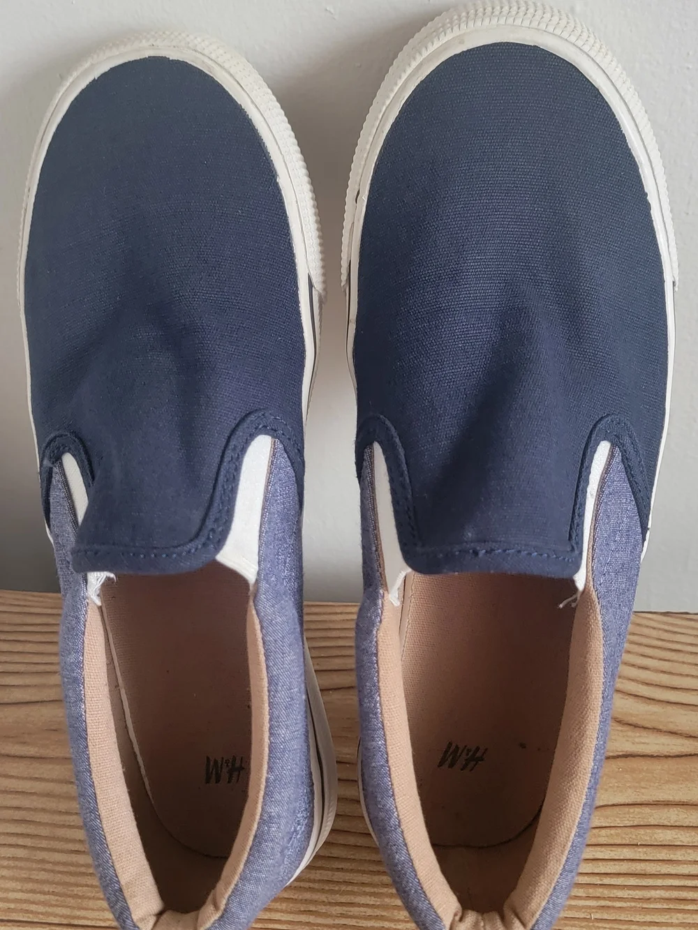 H&M Kids Navy Slip-On Canvas Shoes